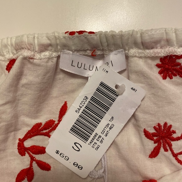 NWT - Lulumari Embroidered Off Shoulder Top - Picture 2 of 2